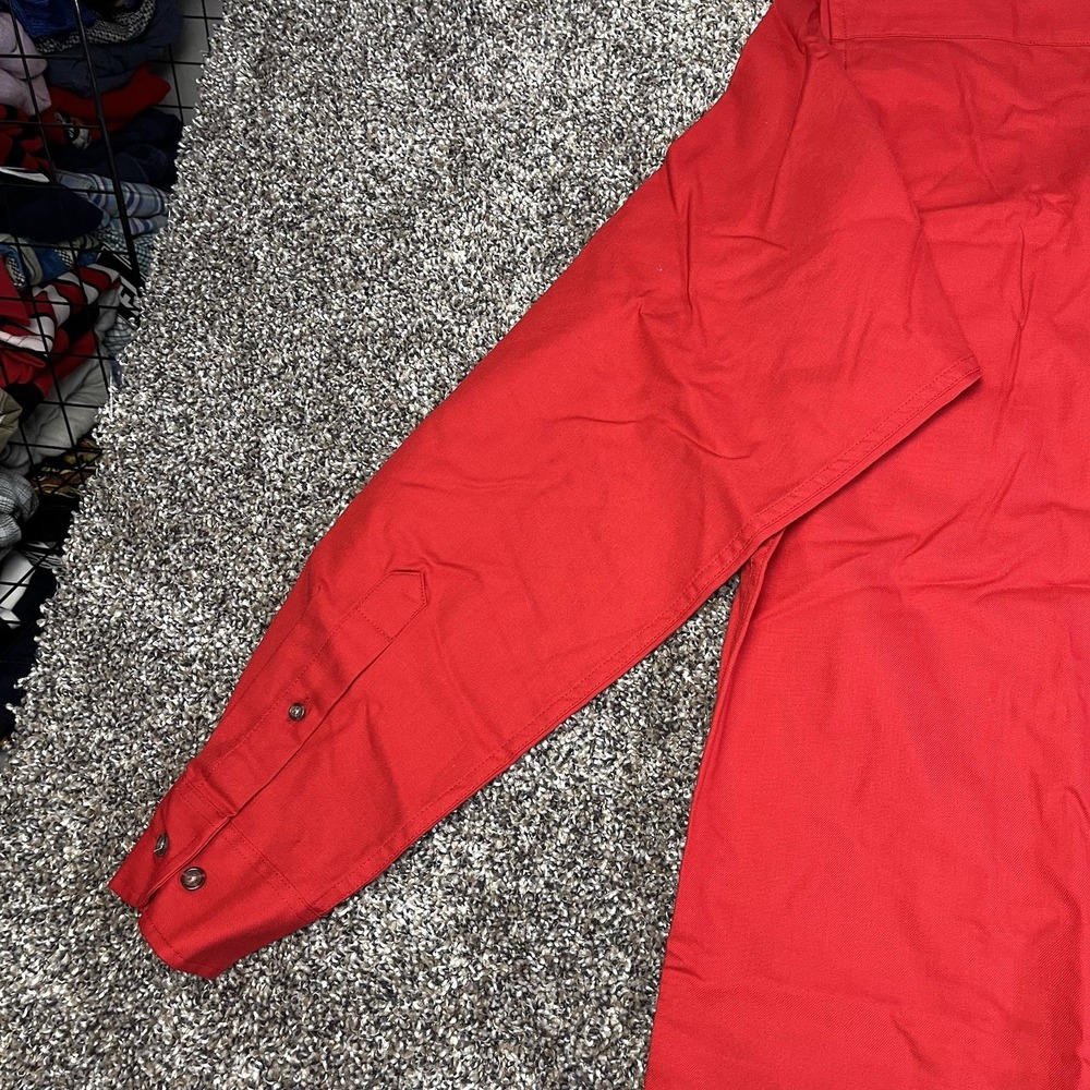 Bullock & Jones Viyella Men Size M Red Shirt Canada Wool Cotton Button Down Used - Picture 11 of 11